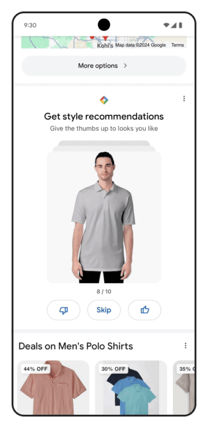 Google Style Recommendation