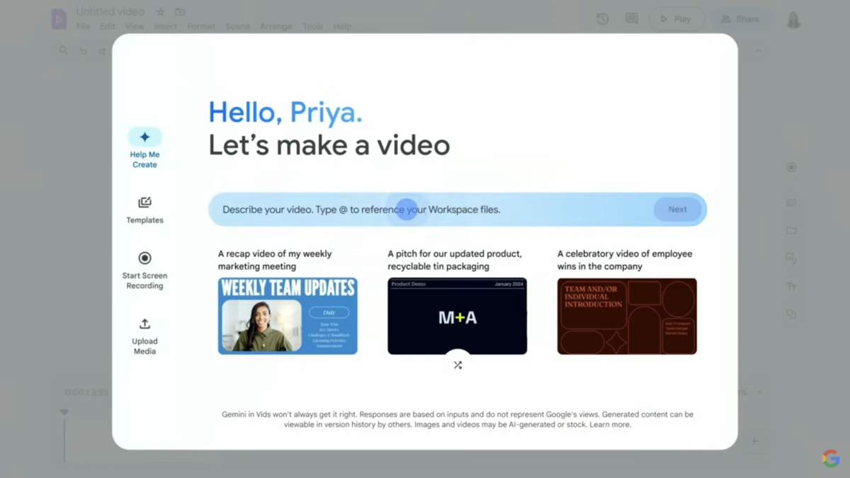 Google Vids AI Presentation